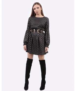 Φόρεμα χρυσό πουά