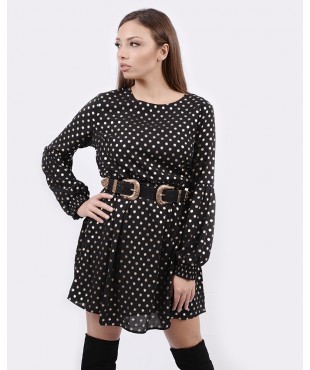 Φόρεμα χρυσό πουά